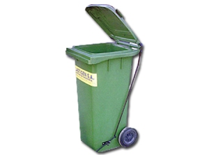 BASURERO TIPO MUNI. 240 LT. GRIS C/RUEDAS